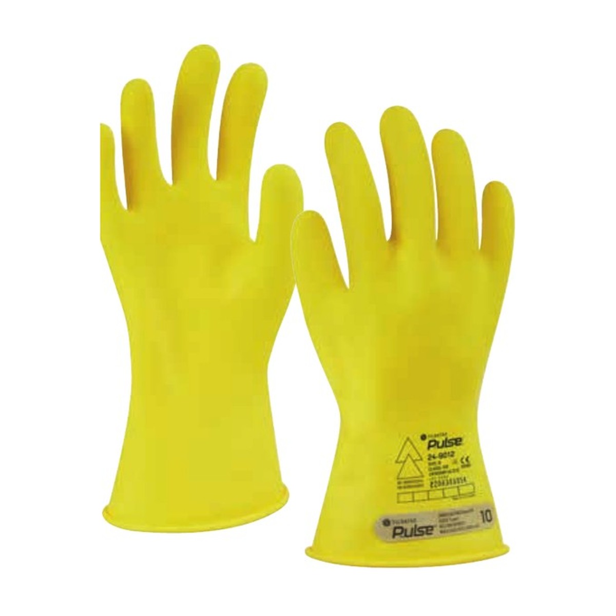 Tilsatec Pulse® Class 00 Electrical Insulating Gloves — 11" / 28 cm, Yellow, Straight Cuff